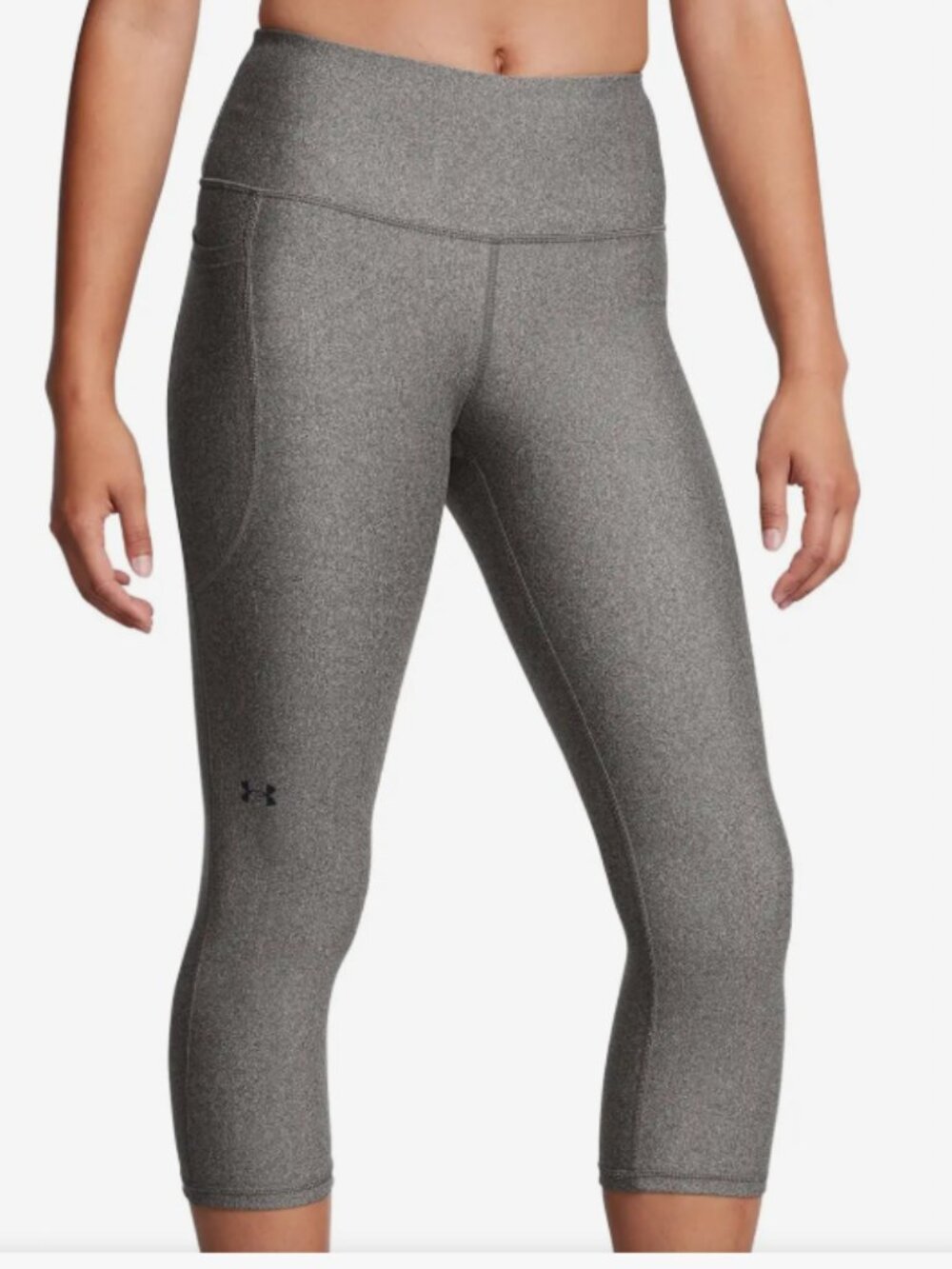 Under Armour | HeatGear High-Waist Pocketed Capri Leggings | Charcoal | XL Tall